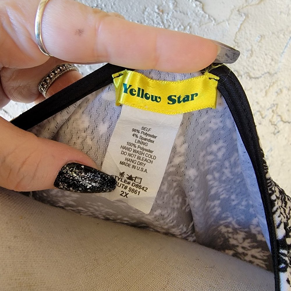 Yellow Star dress sz 2X - Picture 5 of 5